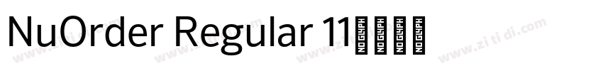 NuOrder Regular 11字体转换